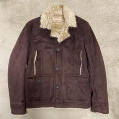 【美品】BEAMS ビームス スエード風 裏ボアジャケット ブラウン