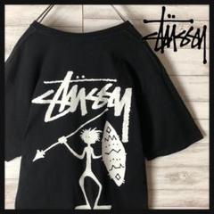 【シャドーマン】ステューシー☆バックプリント入りtシャツ ブラック Mサイズ 黒