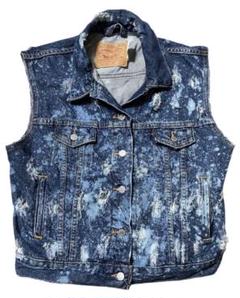 USA製 Levi’s デニムベスト クラッシュ ダメージ