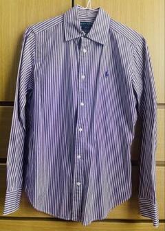 ラルフローレン RALPH LAUREN シャツ 長袖 ストライプ 4 紫