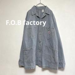 最新入荷 F.O.B factory/ メンズ ヒッコリーストライプカバーオール ジャケット・アウター
