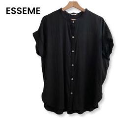 美品✨ ESSEME 半袖シャツ ブラック M フレンチスリーブ 春夏 ゆったりのサムネイル