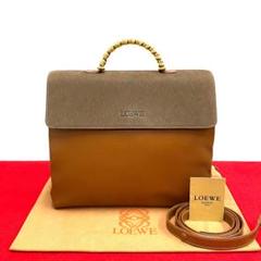 極 美品 ロエベ ベラスケス ツイストハンドル 2way ショルダーバッグ 茶 極 美品 ロエベ ベラスケス ツイストハンドル 2way ショルダー