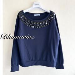未使用品✨タグ付き　Blumarine ブルマリン　ロゴ　ビジュー　カットソー 未使用品✨タグ付き Blumarine ブルマリン ロゴ ビジュー