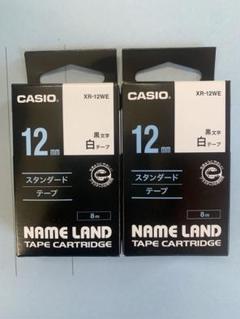 CASIO XR-12WE テープカートリッジ 12mm 白のサムネイル