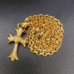 【22k・gp加工】　 大クロス　梵字　ペーパーチェーン　60cm m57047631453_1.jpg?1735457019