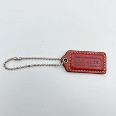 美品✨COACH バッグチャーム 赤 ロゴ キーホルダー キーチェーン