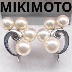 MIKIMOTO 美品 花珠級 8P パール アコヤ 本真珠 イヤリング 皇室