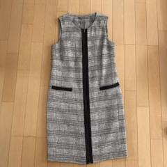 theory luxe ノースリーブ ひざ丈ワンピース 麻 グレー M - メルカリ