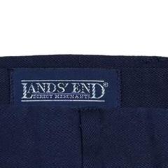 90s LANDS' END USA製ツータックパンツ チノスラックス ネイビー