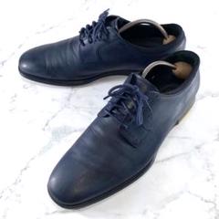 TOD'S イタリア製 メンズ シューズ 革靴 プレーントゥ ネイビー 26cm