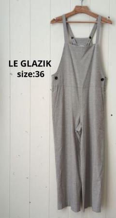ルグラジック le glazik 裏地付 ウール混 サロペット グレージュ36