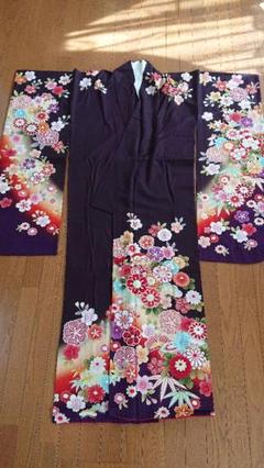 二尺袖 着物 袴 フルセット ショート丈 青系 袴変更可能 NO36189 二尺袖 着物 袴 フルセット ショート丈 青系 袴変更可能 NO36189