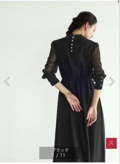 Rire fete パールデザインシフォンドレス 9号のサムネイル