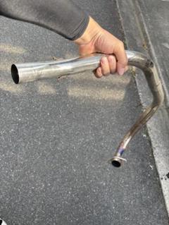 現行スカニアV型用 ステンレス製エキゾーストパイプと