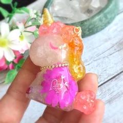 癒しのオルゴナイト❤️クラッククリスタル＋タイガーアイのハート型♡ 癒しのオルゴナイト❤️クラッククリスタル＋タイガーアイの