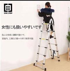 伸縮脚立とハシゴ両用 脚立最長1.9M 伸縮ハシゴ最長3.8m 耐荷重150kg