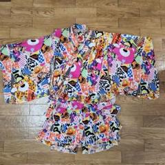 カラフルキャラクター柄 甚平 100cm　Jam