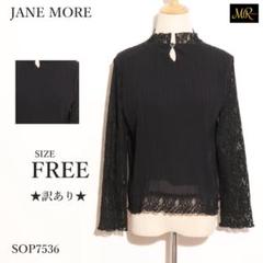 ★訳あり★ JANE MORE ブラウ カットソー 長袖 透かしレース プリーツ