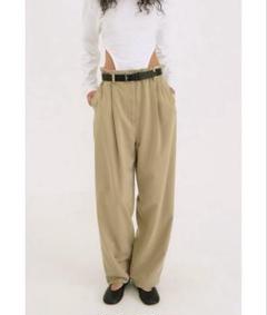 【CLANE】クラネ ベージュ系 パンツ レディース 0サイズ【新品】 CLANE パンツ CLANE/クラネ/HIGH WAIST SIDE LINE PANTS