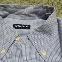 OLD UNIQLO 紺タグ 半袖チェックシャツ Lサイズ