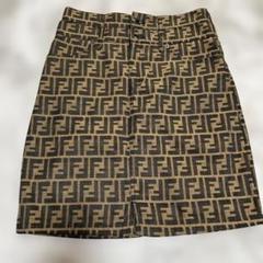 FENDI ニットスカート スカート シルク ブラウン | Fendi