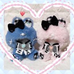 ぬい服 着ぐるみ ハンドメイド 推し活 お座りぬい服 青 黒 白
