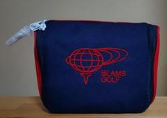 BEAMS GOLF ジッパーポーチ ネイビー/レッド BEAMS GOLF ジッパーポーチ ネイビー/レッド