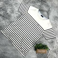訳アリ【Kent】ボーダーTシャツ (LL) オフホワイト