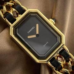 T012 シャネル プルミエールL H0001 GP×レザー クォーツ
