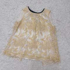 Porter des boutons♡フラワーレース　ブラウス　イエロー
