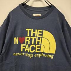 THE NORTH FACE　y2k　Tシャツ　M　人気　ロゴ　ネイビー　古着