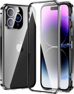 iPhone 13Pro 適用 両面ガラス ケース アイフォン13プロ黒