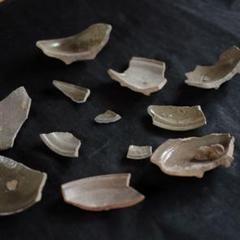 古唐津 陶片46点 原明窯 山瀬窯 小森谷窯 阿房谷窯 錆谷窯など まとめ売り 古唐津 陶片46点 原明窯 山瀬窯 小森谷窯 阿房谷窯 錆谷窯など