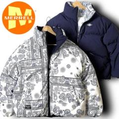 merrellメレルダウンリバーシブルオーバーフィットペイズリーハンガリーグース merrellメレルダウンリバーシブルオーバーフィットペイズリー