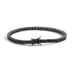 【売れてます】今、話題のブラックジュエリーAAAAAジルコニア4mmブレスレット