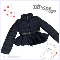未使用 miu miu フリルデザイン レザージャケット 38 ブラック 未使用 miu miu フリルデザイン レザージャケット 38 ブラック