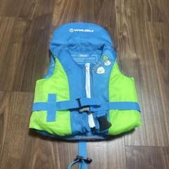 WIN.MAX キッズ用ライフジャケット 青緑 魚柄　Mサイズ