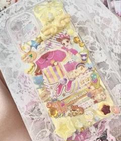 スマホケース iPhoneケース デコ ホイップデコ デコ電 量産 イエロー