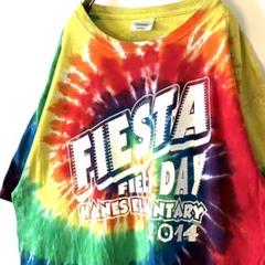 ポート&カンパニー FIESTA タイダイ 総柄 模様 Tシャツ 古着