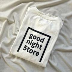 goodnight5tore Tシャツ　ホワイト　バックロゴプリント　フリー