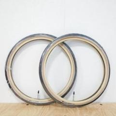 BROMPTON用　タイヤ　仏式バルブチューブセット軽量　レトロ風イェローサイド Amazon | LotFancy 700x23c/25c バイクチューブ 60mm 仏式バルブ