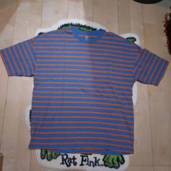 GAP青オレンジストライプ Tシャツ