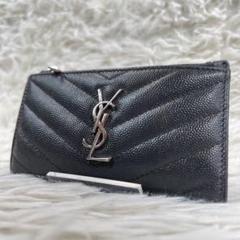 新品未使用✨SAINT LAURENT フラグメントケース　レザー　グレー saintla-001_01.jpg