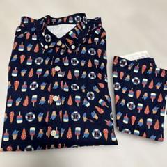 niko and… ニコアンド アイスクリーム柄シャツ＋同柄袋付き
