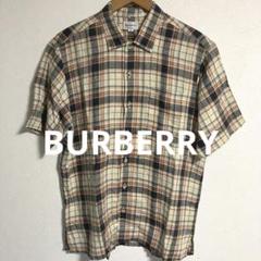 【雰囲気抜群❗️】90's BURBERRY ノバチェック柄 リネン 半袖シャツ