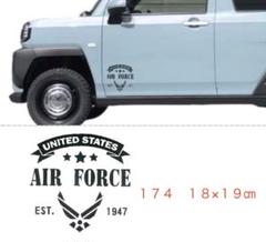 174 送料無料★お洒落ステッカー　カルフォルニア　USエアフォース　米軍のサムネイル