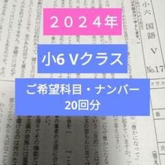 浜学園小6 最新版2024年 Vクラス 20回分 復習テスト - メルカリ