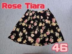 【46】RoseTiara フレアスカート 花柄 ローズティアラ スカート 4L
