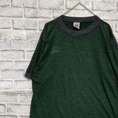 USA製90sヴィンテージTシャツ！シングルステッチ　グリーン半袖古着L27